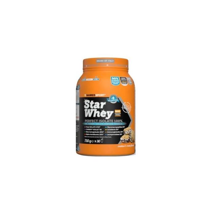 Star Whey Isolate Proteína de Suero Aislada Cookies & Cream 750g - Con Carbery Isolac 90 y NAMED 4PROTEIN MATRIX