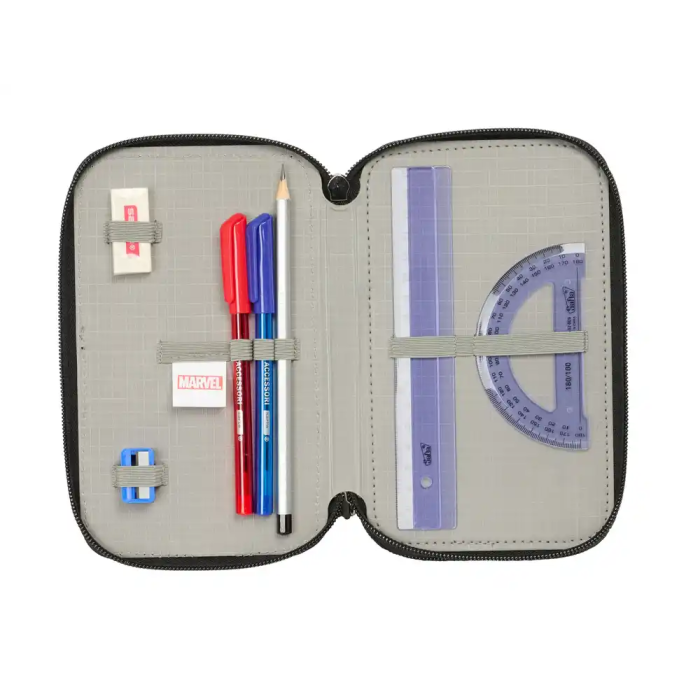 Safta Plumier Escolar Triple Cremallera 37 Piezas Avengers 195x125x55 mm 3