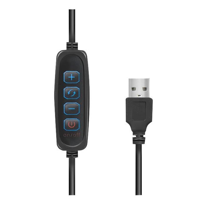 Logilink Smartphone-Ringlicht. DM 20cm. 1.8m Kabel 4