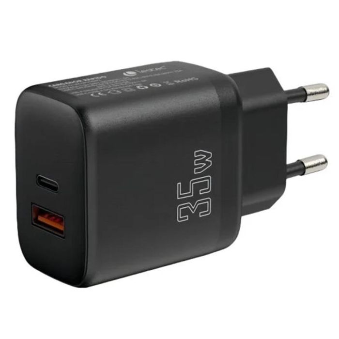 Leotec LECSPH35W2K cargador de dispositivo móvil Universal Negro Corriente alterna Carga rápida Interior 3 Leotec LECSPH35W2K cargador de dispositivo móvil Universal Negro Corriente alterna Carga rápida Interior 3