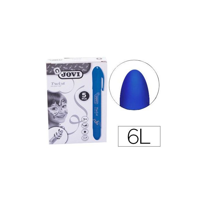 Barra De Maquillaje Jovi Twist Make-Up Azul Caja De 5 Unidades