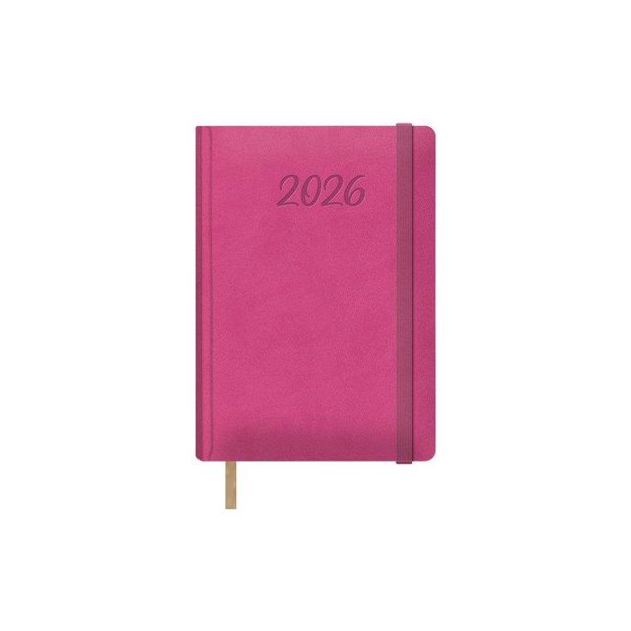 Agenda Anual (2026) Dohe Samba Cosida Tapa Extra Polipiel Con Goma 150X210 D/P Fucsia