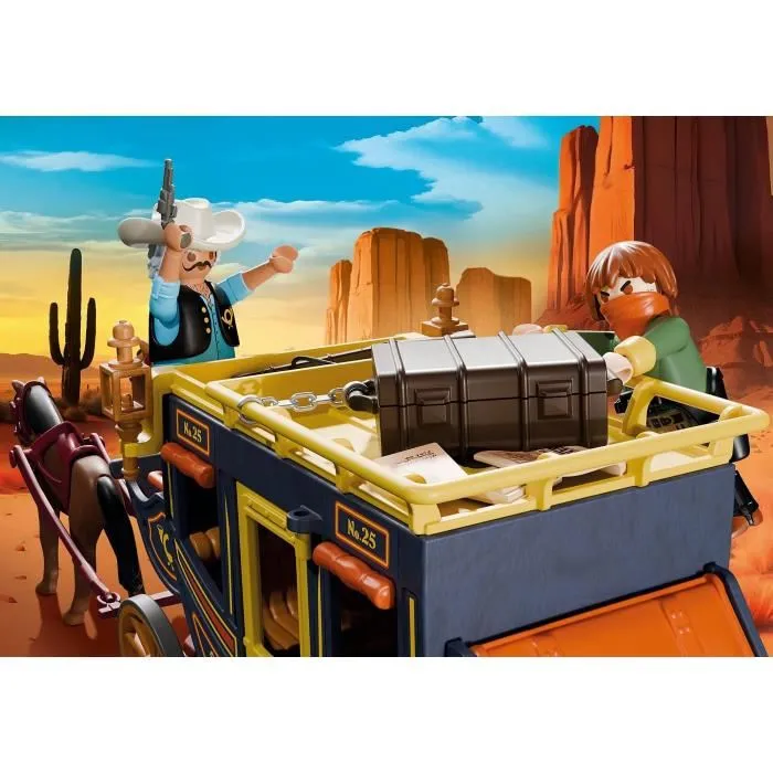 Playmobil PL71862 Robo de diligencia en el Salvaje Oeste, Western, Para coleccionistas, 58 piezas, Edades 14+ 4