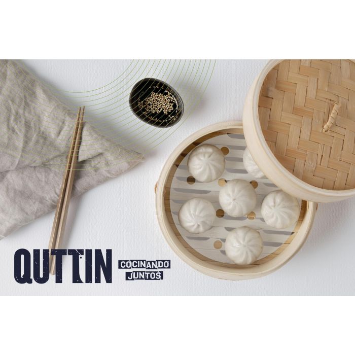 Vaporera de Bambú Quttin 2 Pisos 20 x 8.5 cm (12 Unidades) 2 Vaporera de Bambú Quttin 2 Pisos 20 x 8.5 cm (12 Unidades) 2