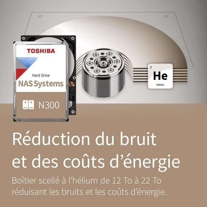 Disco duro interno - TOSHIBA - NAS N300 - 14 TB - 7200 rpm - Alta fiabilidad - RAID 4 Disco duro interno - TOSHIBA - NAS N300 - 14 TB - 7200 rpm - Alta fiabilidad - RAID 4