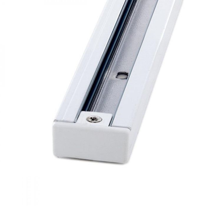 HO-218000CARRIL-T-W Carril Bifásico para Focos LED de 1M en Blanco. Perfil de Aluminio. Permite el desplazamiento de luminarias. 2