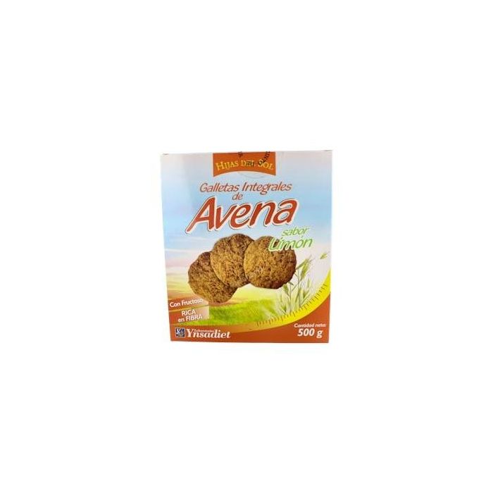 YNSADIET Galletas de Avena Integrales Sabor Limón 500g. Alto Contenido en Fibra