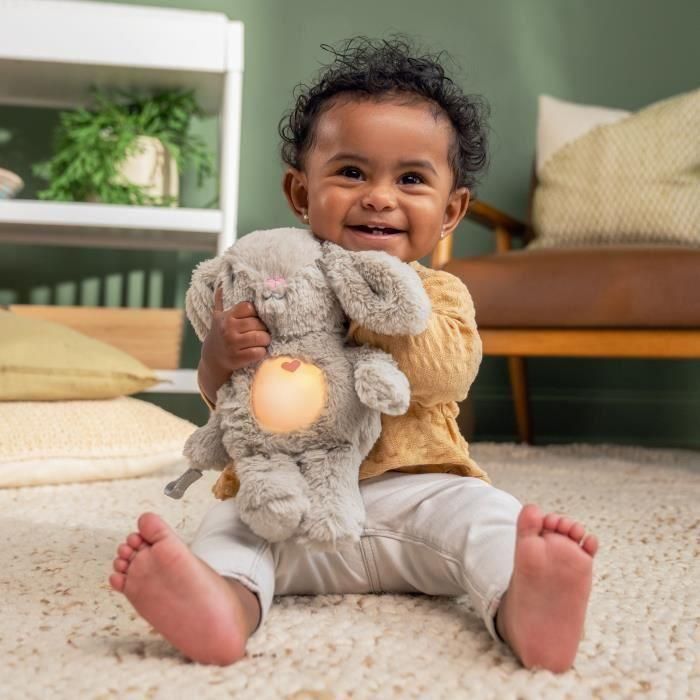 Luz de noche para bebé INGENUITY, conejito de peluche, Sylvie de peluche, responde al llanto del bebé, musical, luminosa, con ruido blanco y clip para chupete 1 Luz de noche para bebé INGENUITY, conejito de peluche, Sylvie de peluche, responde al llanto del bebé, musical, luminosa, con ruido blanco y clip para chupete 1