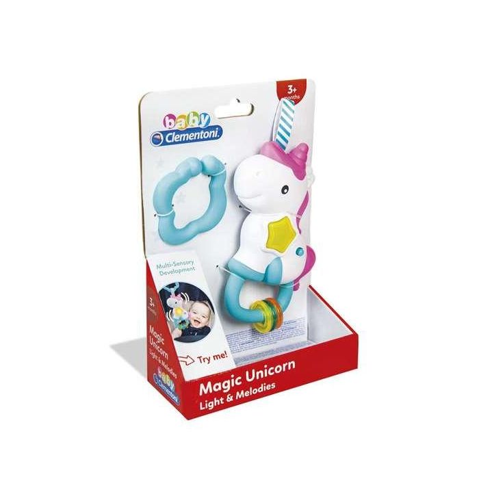 Clementoni Sonajero Unicornio Musical con Sonido 15x22x7cm 3