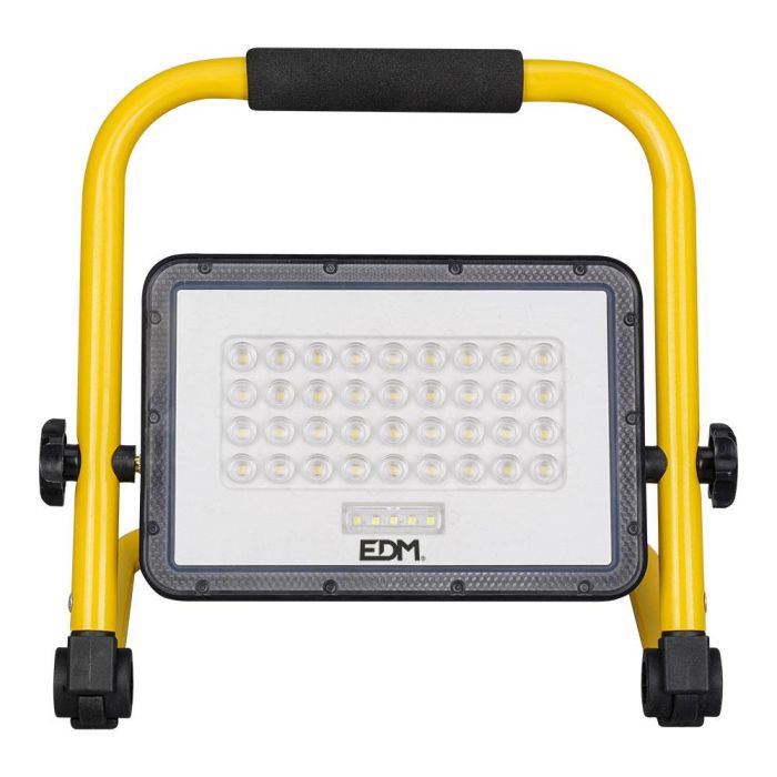 Edm Foco solar de trabajo + panel solar 50W, 4000 lm, luz fría 6400K, IP65, 36 LEDs, 3 modos, batería 5000mAh 1 Edm Foco solar de trabajo + panel solar 50W, 4000 lm, luz fría 6400K, IP65, 36 LEDs, 3 modos, batería 5000mAh 1