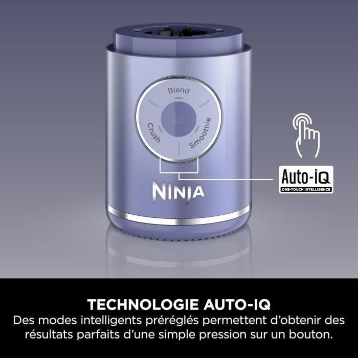 Ninja BC251EULD Licuadora portátil Blast Max, 530 ml, batería 2h, inalámbrica, sin BPA, lavanda 4