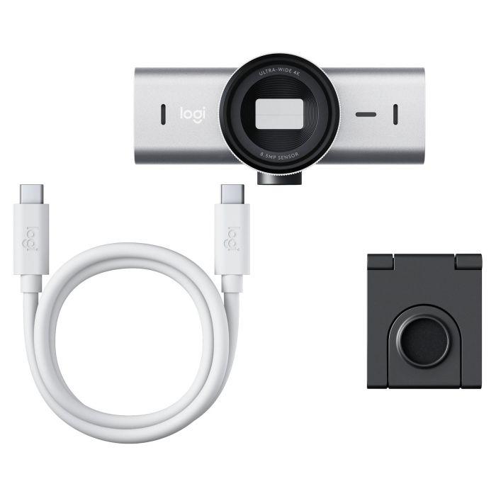 Logitech 960-001554 MX BRIO Webcam 4K Ultra HD 30 pps Zoom 4x Tapa de Privacidad Color Gris 2