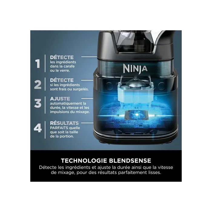 Batidora de Vaso NINJA DETECTPOWERMIXERPRO Negro 1200 W 2