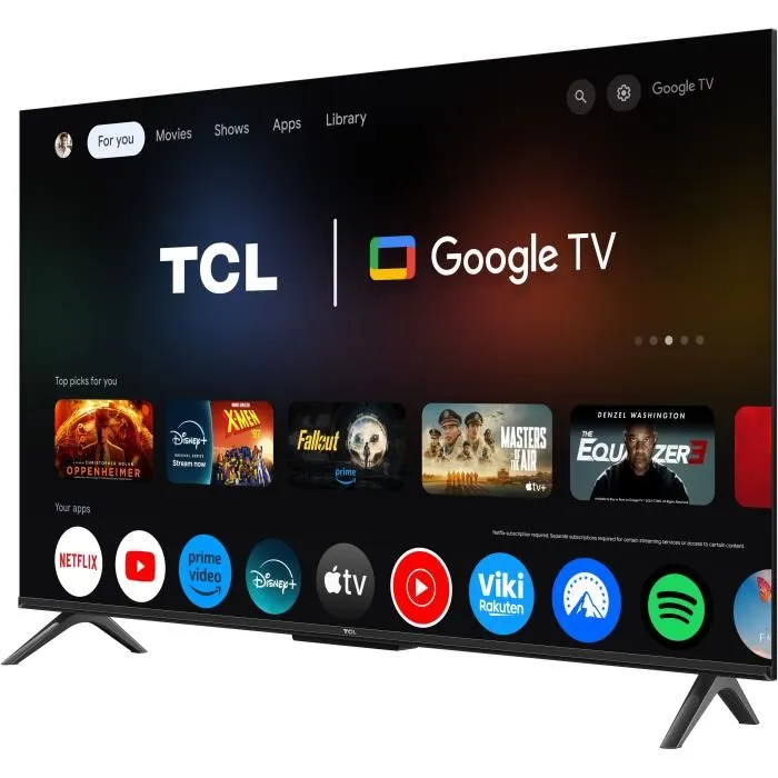 TCL Televisor 43P6K LED 43 Pulgadas 109 cm 4K UHD HDR10+ Google TV 3xHDMI 2.1 Wi-Fi 2