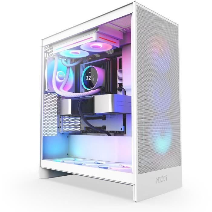 NZXT Kraken Elite 240 RGB RL-KR24E-W2 - Sistema de refrigeración líquida todo en uno, 12 cm, Blanco, LCD, RGB, Compatible con Intel/AMD 2