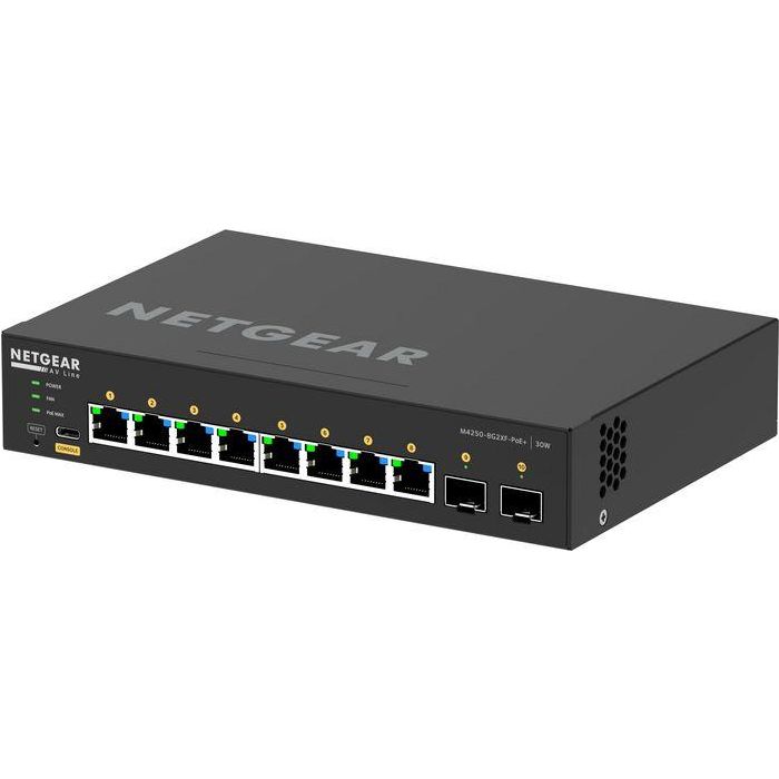 NETGEAR GSM4210PX-100EUS Switch Gigabit Ethernet Gestionado PoE+ 220W 8 Puertos 7