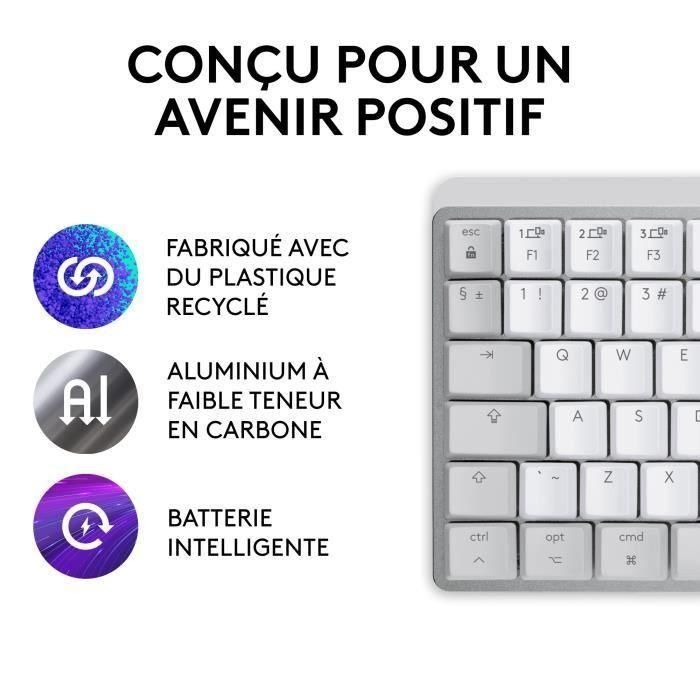 Logitech - teclado inalámbrico para Mac - MX MECHANICAL MINI - GRIS PALA 4 Logitech - teclado inalámbrico para Mac - MX MECHANICAL MINI - GRIS PALA 4