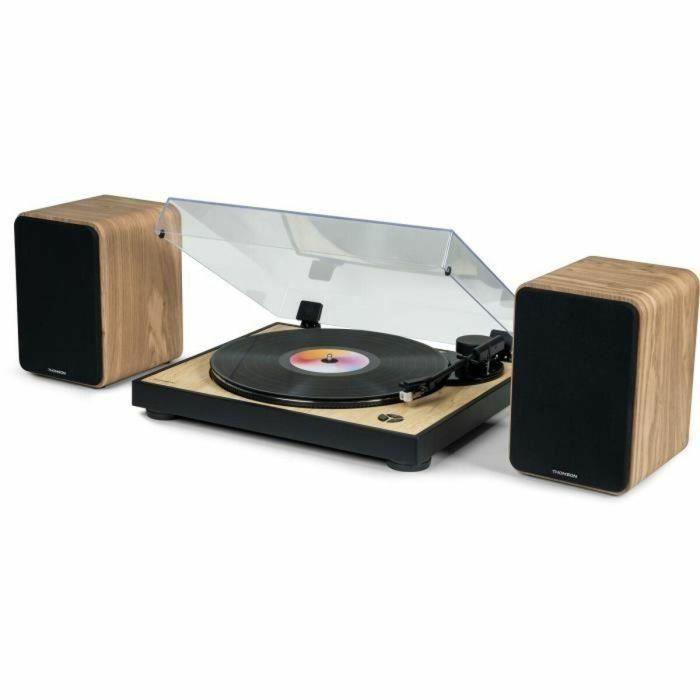 THOMSON WS602DUO - Juego de 2 altavoces con caja de madera - 100W - Bluetooth 5.0 - 2 salidas RCA - Madera clara 4