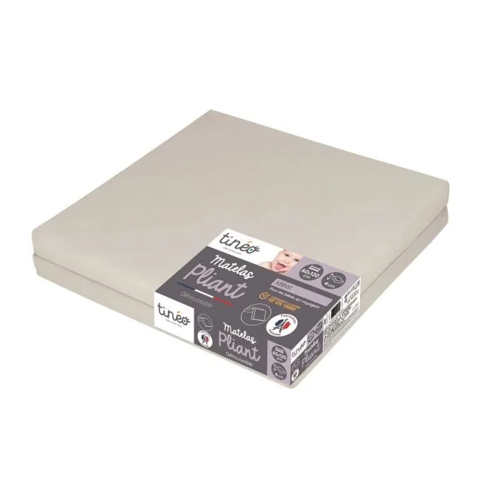 Tineo Colchón Plegable 2 Partes 60x120x4cm Ideal para Viajes y Fácil Transporte 4