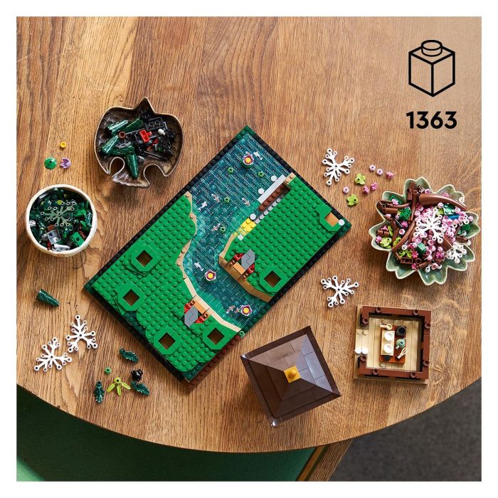 LEGO ICONS 10315 Jardín Meditativo, Juego de Construcción, 1363 Piezas, 18+ Años