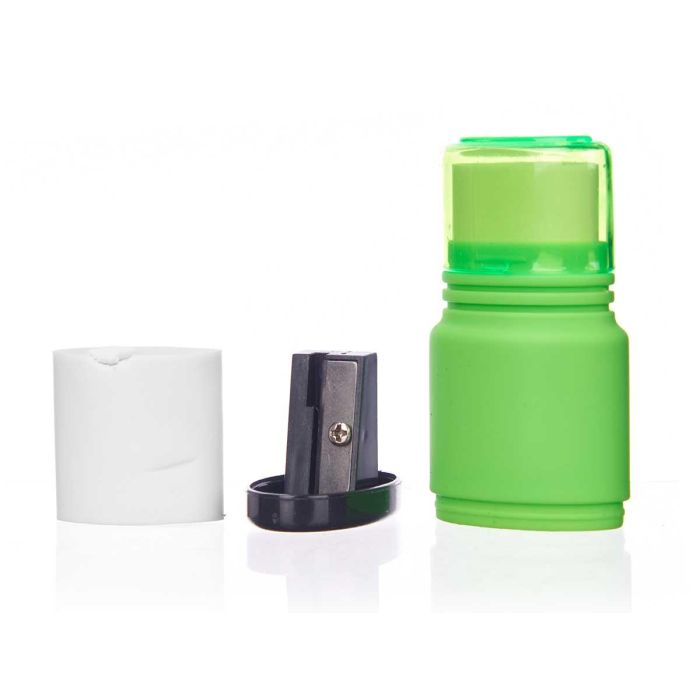 Set Sacapuntas y Gomas Pincello 9x16x2.4cm - Colores Surtidos (24 Unidades) 3 Set Sacapuntas y Gomas Pincello 9x16x2.4cm - Colores Surtidos (24 Unidades) 3