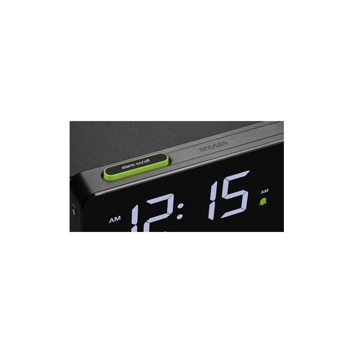 Reloj Despertador Digital Base Carga Qi Negro 14X6,35X14Cm BRAUN BC-21-B 2