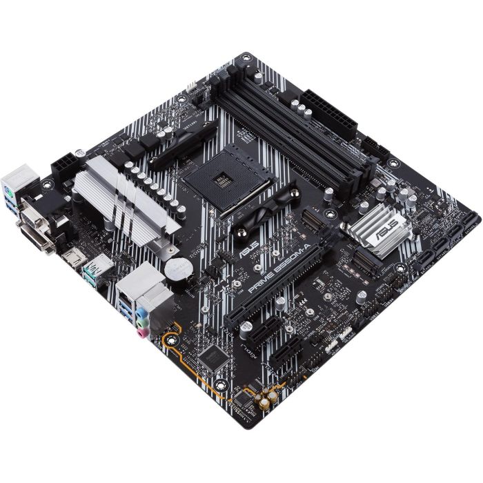 Asus 90MB14I0-M0EAYC Placa Base Prime B550M-A/CSM Micro ATX Socket AM4 para AMD Ryzen, PCIe 4.0, Dual M.2, USB 3.2, Aura Sync 3