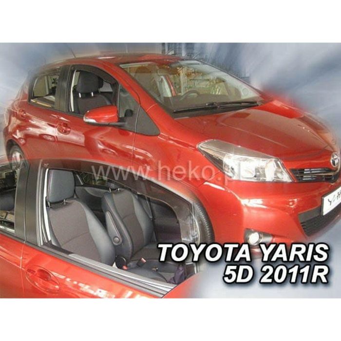 Heko HO29621 Deflectores de Viento Frontales para Toyota Yars III XP130 5D 2011-2020, Plexiglás Humo Transparente 1