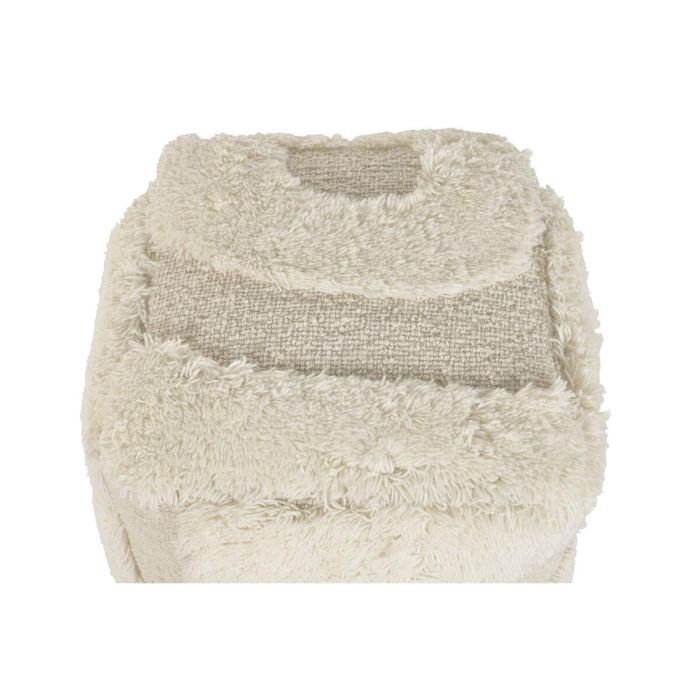 DKD Home Decor Carpets 2c25 Reposapies Boho Crudo 45 x 45 x 45 cm 3