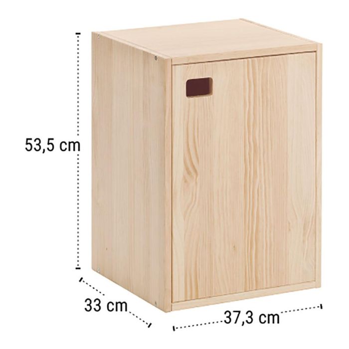 Astigarraga Mueble 1 puerta módulo vertical en pino macizo 37,3x33x53,5 cm 2
