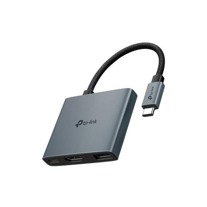 TP-Link UH6120C Hub USB-C 3 Puertos: 1x HDMI 4K, 1x USB-A 3.2, 1x USB-C 100W PD. 5 Gbps. Win/Mac/Linux/Android