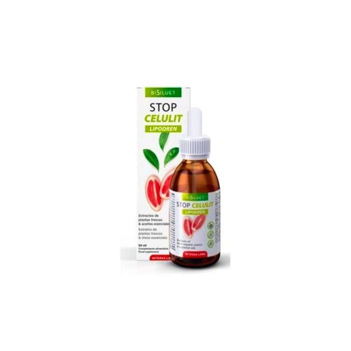 INTERSA Stop Celulit Lipodren 50ml, complemento alimenticio con Fucus, Abedul y Diente de León para control de peso