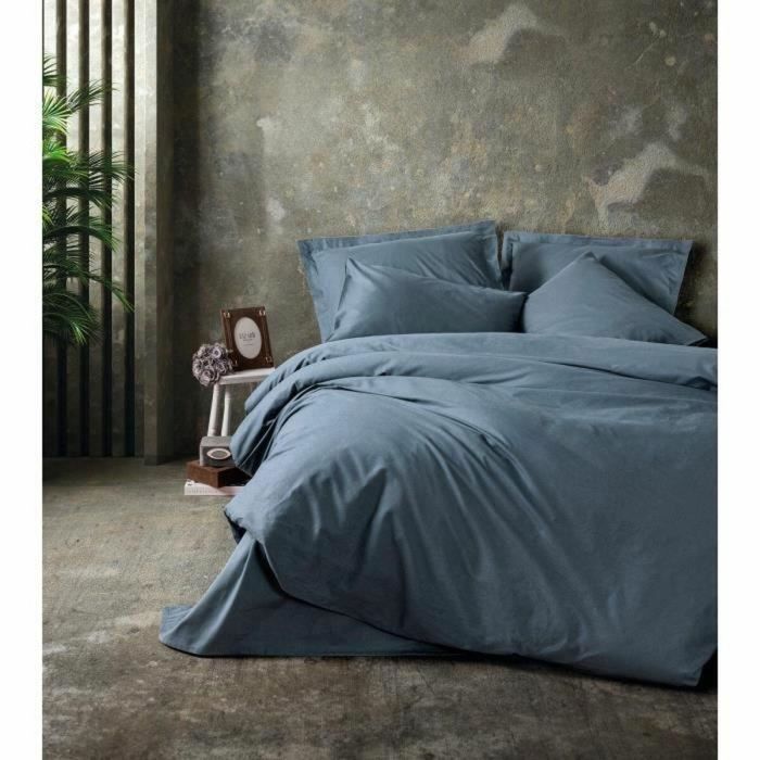 Juego de cama 1 funda nórdica 220x240 cm + 2 fundas de almohada 60x60 cm 100% Algodón Antracita ASI8684282421153