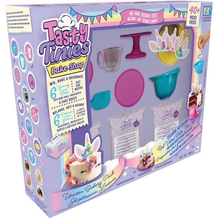 Kit de cocina - GOLIATH - Mini Chef Tasty Tinies Unicorn Party Pack - Ingredientes premedidos para edades de 6 años