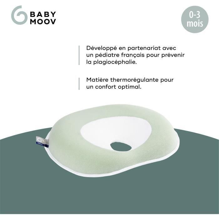 Babymoov BAB3661276188624 Reposacabezas Bebé Cosyhead Soporte Morfológico Algodón Orgánico Oeko-Tex Verde Salvia 2