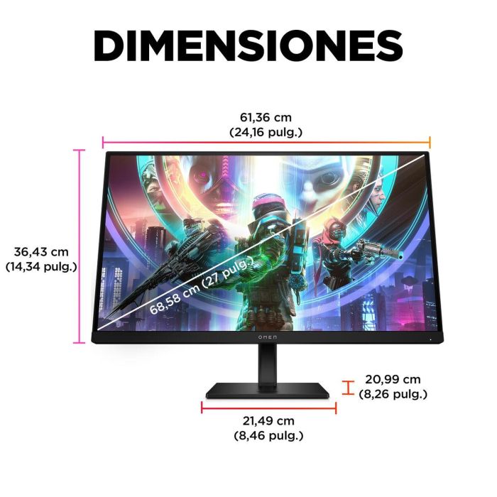 Monitor Gaming HP 780J4E9#ABB Quad HD 27" 41