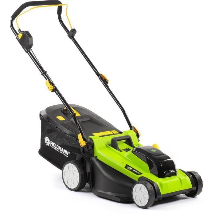 Cortacésped inalámbrico - FIELDMANN - 20V - Longitud de corte 43 cm - Altura máxima 75 mm - Batería y cargador no incluidos 2 Cortacésped inalámbrico - FIELDMANN - 20V - Longitud de corte 43 cm - Altura máxima 75 mm - Batería y cargador no incluidos 2