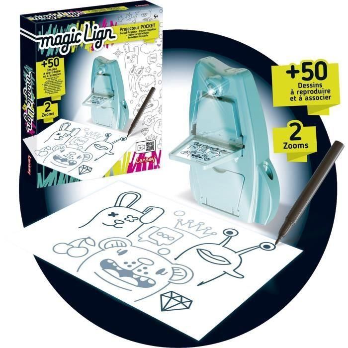 Magic Lign - Pocket Projector - Dibujos y páginas para colorear - 5 años - Lansay Magic Lign - Pocket Projector - Dibujos y páginas para colorear - 5 años - Lansay