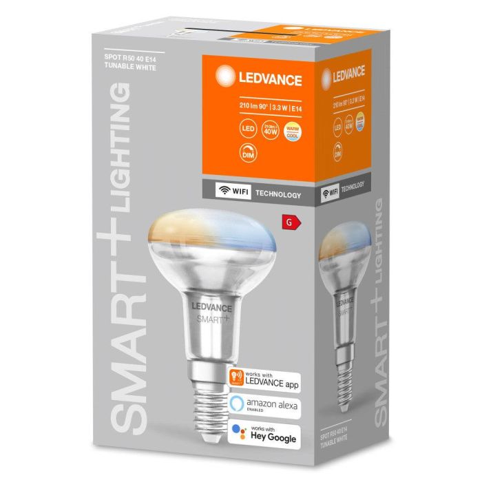 [LVE-4058075609518] Ledvance "SMART" Bombilla LED  E14 3,3W 210Lm 2700…6500K 45º  Regulable - CCT 1