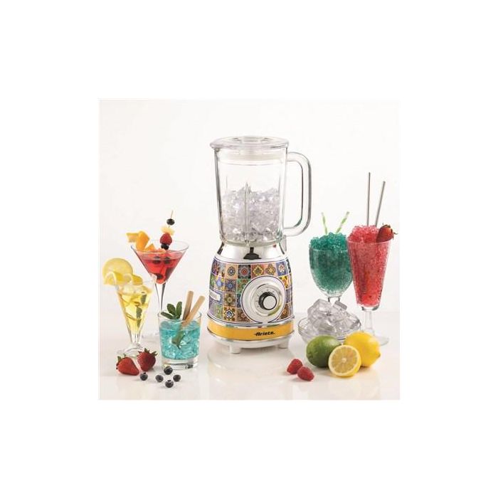 Ariete Batidora de Vaso de Vidrio Positano con 4 Cuchillas de Acero Inoxidable y 4 Velocidades 6 Ariete Batidora de Vaso de Vidrio Positano con 4 Cuchillas de Acero Inoxidable y 4 Velocidades 6