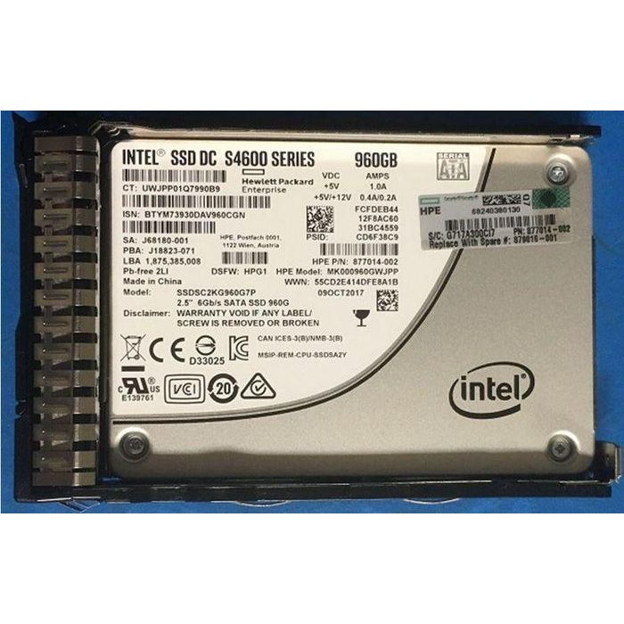 Hewlett Packard Enterprise 960GB, 2.5", SATA III, MU, SFF, MU, SC 1