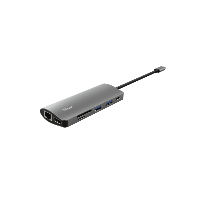 Trust Dalyx Tarjeta y Adaptador Interno con HDMI, RJ-45, USB 3.2 Gen 1 (3.1 Gen 1) Aluminio