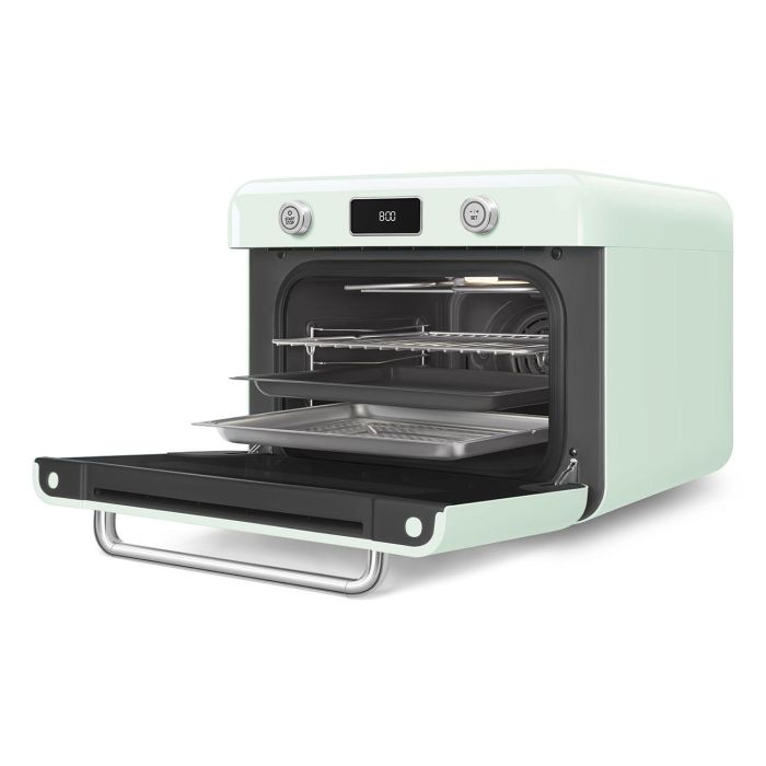 Smeg COF01PGEU Horno de Sobremesa Multifunción Estilo Años 50 con Tecnología Galileo Verde
