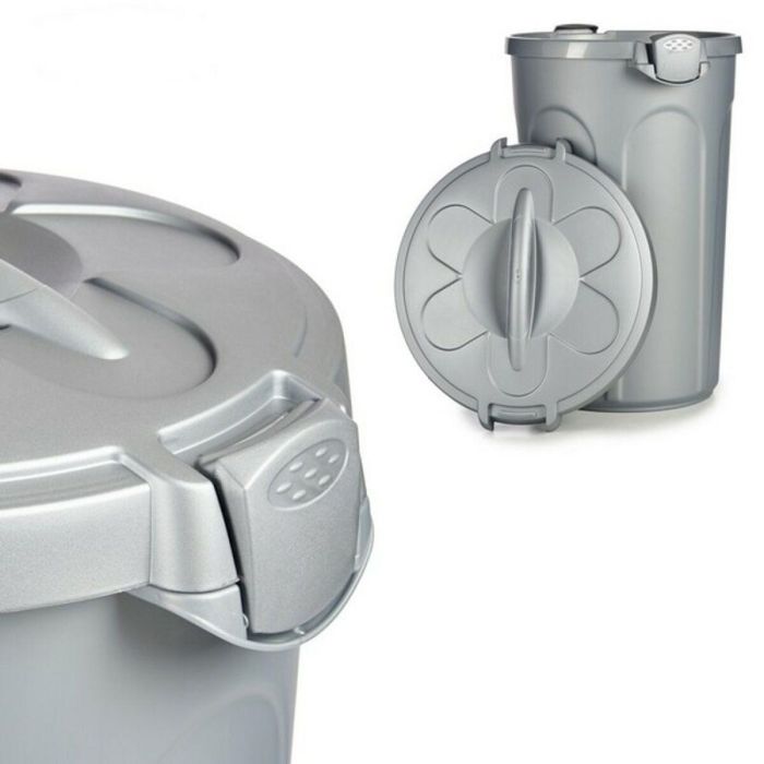 KERBL Contenedor de comida para perros Tom 16kg 46l - 44,5x40x61cm - Gris 1 KERBL Contenedor de comida para perros Tom 16kg 46l - 44,5x40x61cm - Gris 1