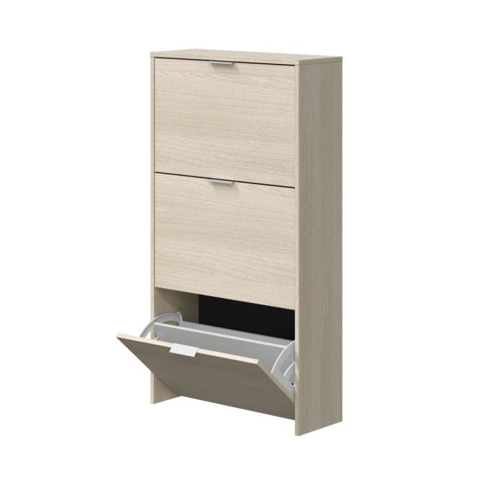 Mueble zapatero 3 puertas abatibles roble 2