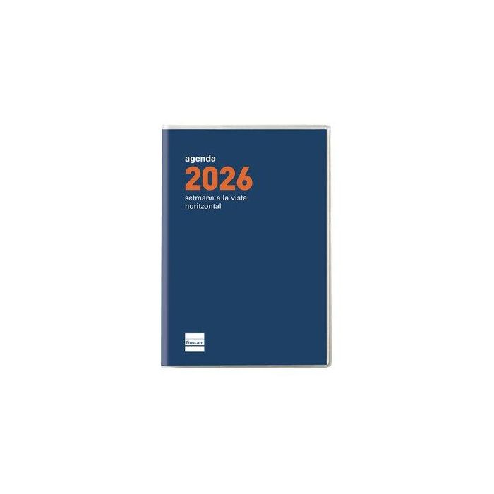 Agenda Anual (2026) Catalan Finocam Plana Coctel Cosida Tapa Pp Pl3 82X127 S/V Apais. Blau