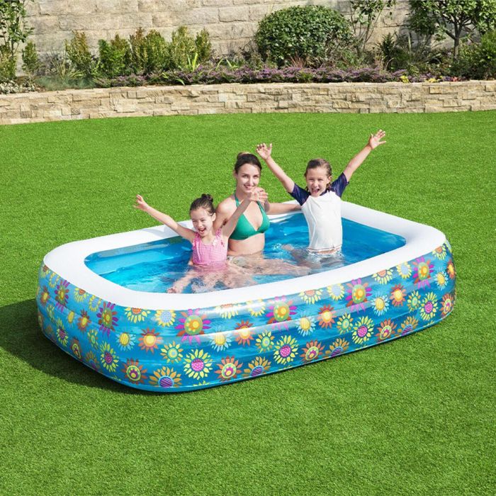 Bestway Piscina Hinchable 3 Camaras Floral 229x152x56 cm +6 Años Jardin 54120 21