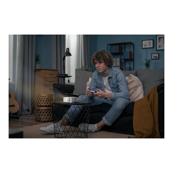 Optoma ML1080ST Proyector DLP Láser Full HD 1080p, Ultraportátil Tiro Corto, 1200 Lúmenes, Corrección Automática ToF, 3000000:1 Contraste, USB-C, 1 kg