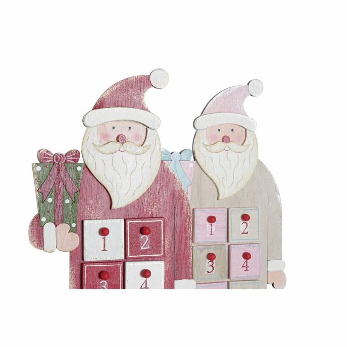 Calendario Adviento Navidad Tradicional DKD Home Decor Rojo Blanco 7 x 64 x 14 cm (2 Unidades) 1 Calendario Adviento Navidad Tradicional DKD Home Decor Rojo Blanco 7 x 64 x 14 cm (2 Unidades) 1