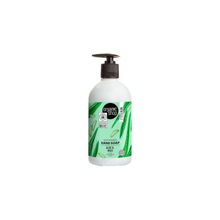 ORGANIC SHOP Jabón de Manos Líquido Suavizante con Aloe y Proteínas de Leche 500ml